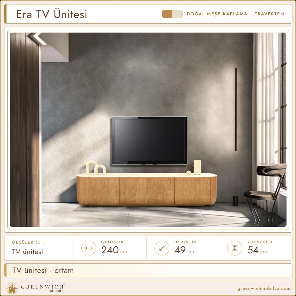 Era meşe TV ünitesi, ortam