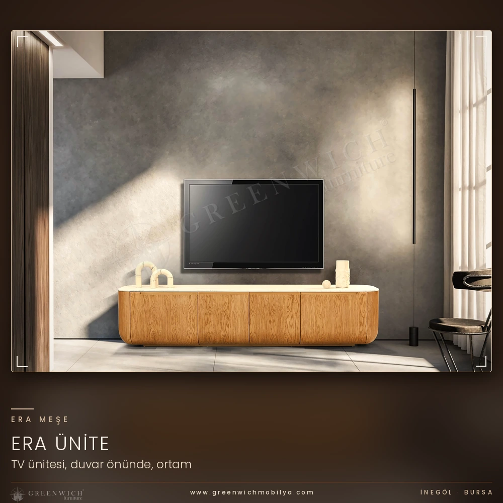 Era Meşe TV ünitesi, İnegöl mobilya yaşam odası