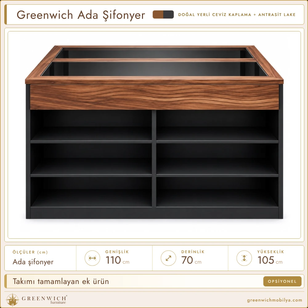 Greenwich ada şifonyer, opsiyonel ürün