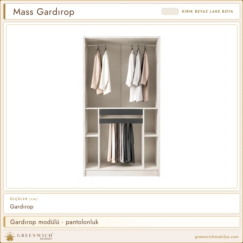 Mass gardırop modülü, pantolonluk